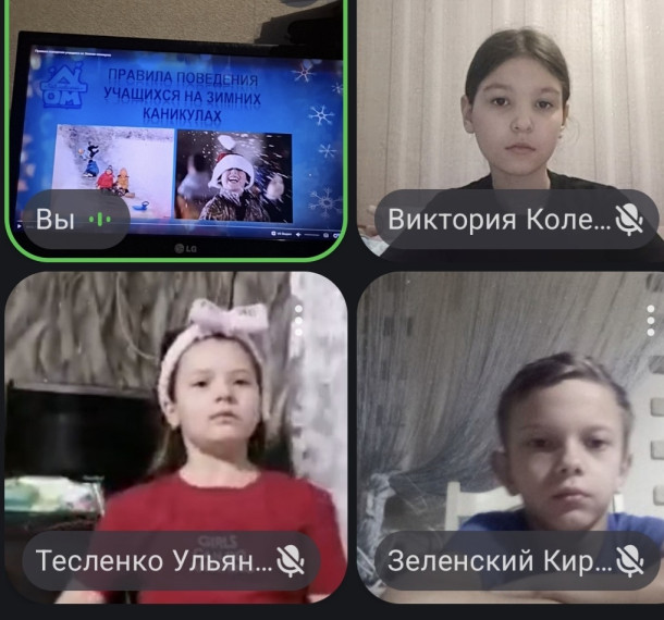 Классный час "Правила поведения учащихся на зимних каникулах".